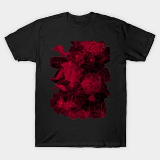 Floral Contour Print 6/10 T-Shirt